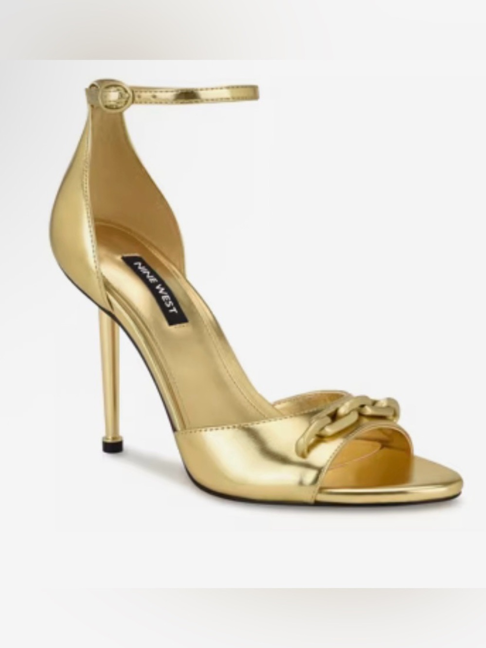 Nine West Rittz stiletto ankle strap sandals 7m Brand New